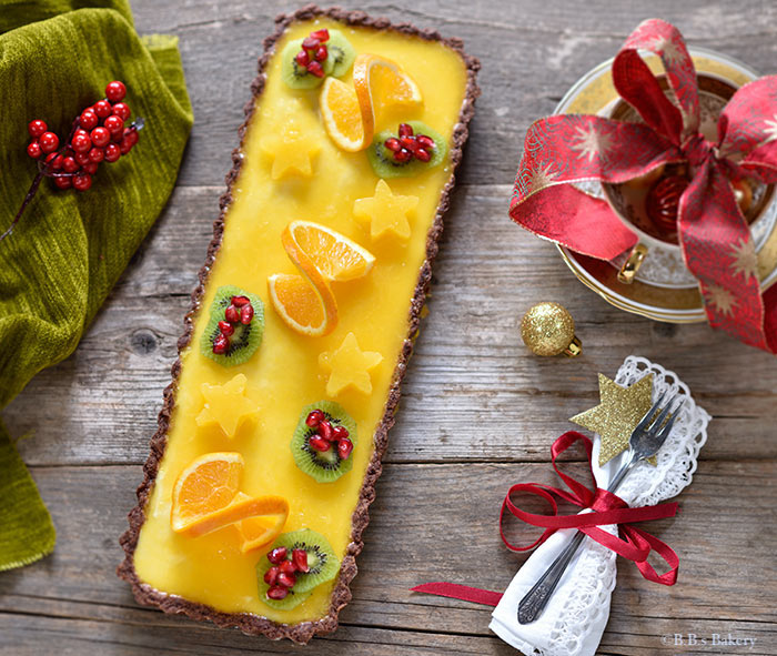 Orangen-Marzipan-Schoko-Tarte